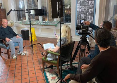 Julie Staley interviewing Bill Deetz, great-grandson of G.E. Chamberlin
